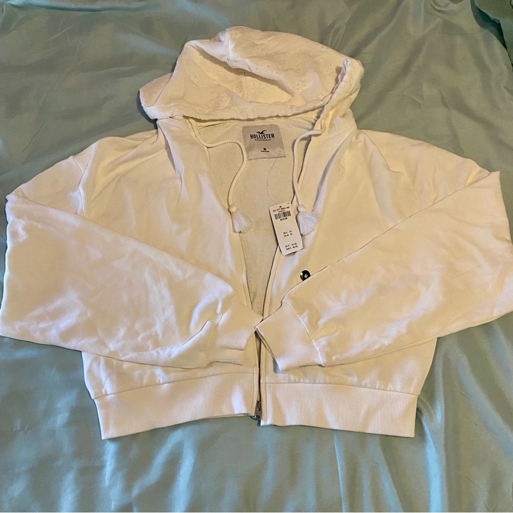 NWT White M Hollister Light Jacket